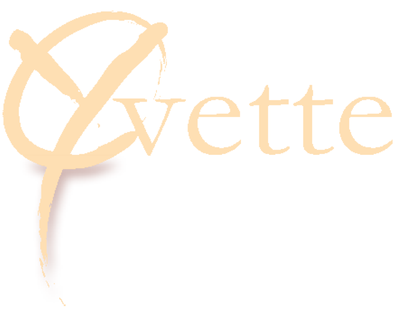 Beiges Logo mit beigen Schriftzug Yvette