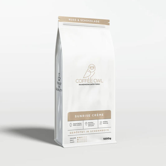 1000g SUNRISE CRÈME - 100% ARABICA KAFFEEBOHNEN - BLEND - COFFEE OWL