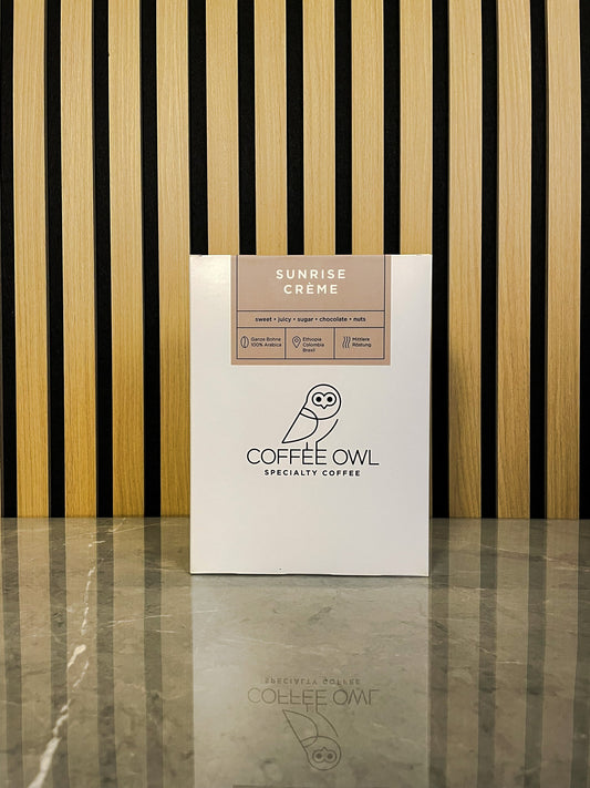 250g SUNRISE CRÈME - 100% ARABICA KAFFEEBOHNEN BLEND - COFFEE OWL