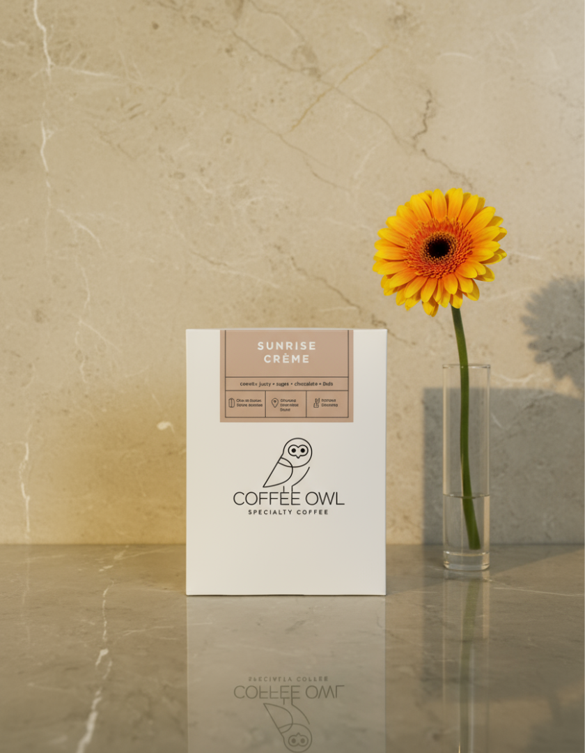 250g SUNRISE CRÈME - 100% ARABICA KAFFEEBOHNEN BLEND - COFFEE OWL