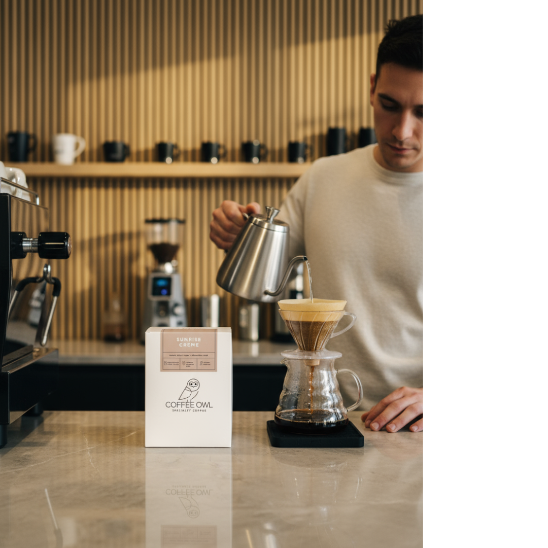 250g SUNRISE CRÈME - 100% ARABICA KAFFEEBOHNEN BLEND - COFFEE OWL