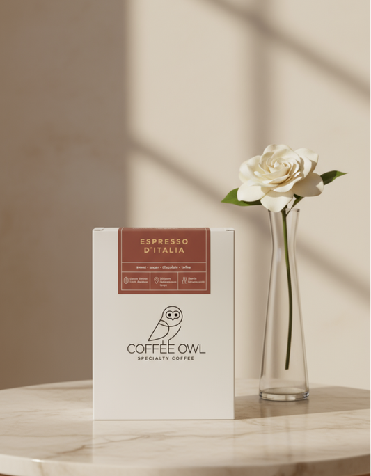 250g ESPRESSO D'ITALIA - 100% ARABICA KAFFEEBOHNEN BLEND - COFFEE OWL